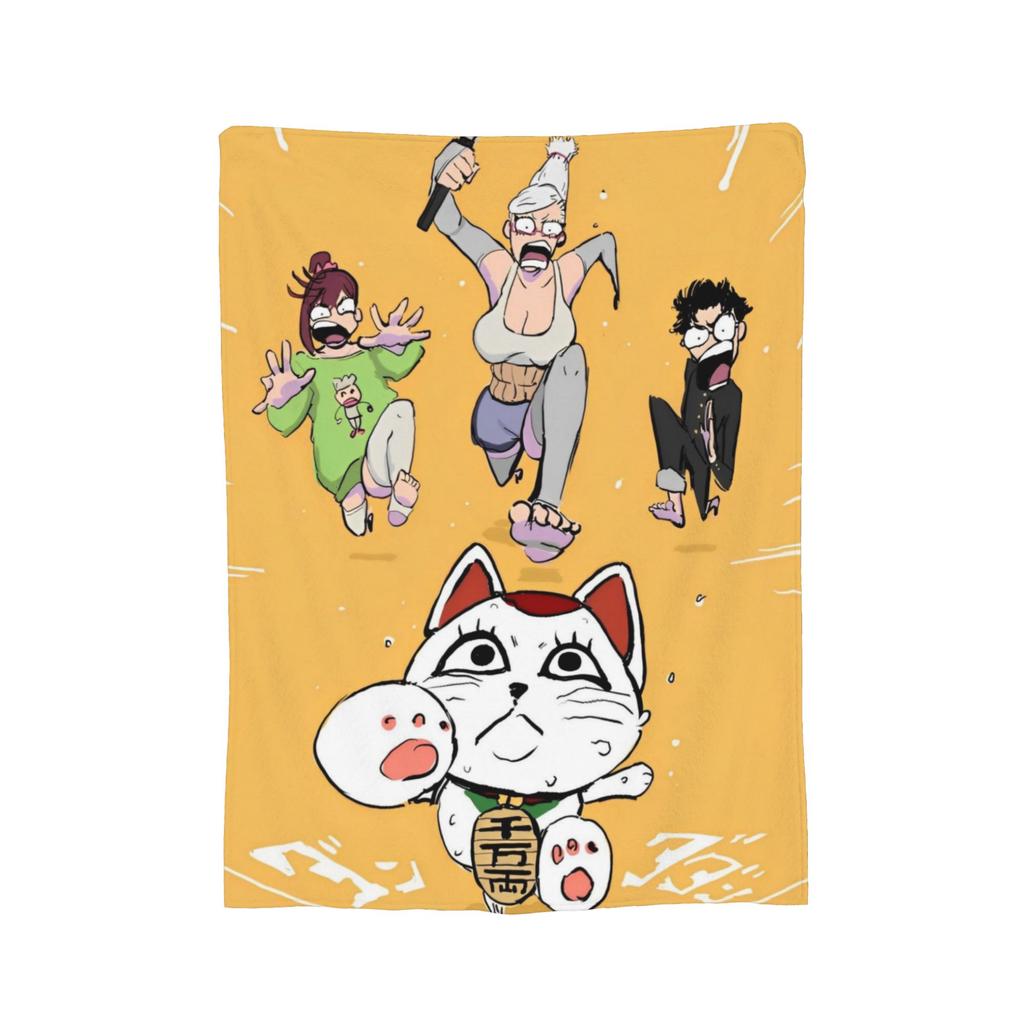 Anime Okarun Dandadan Flannel Blanket  Awesome Throw Blankets for  Sofa Bedding Lounge 125*100cm Quilt,
