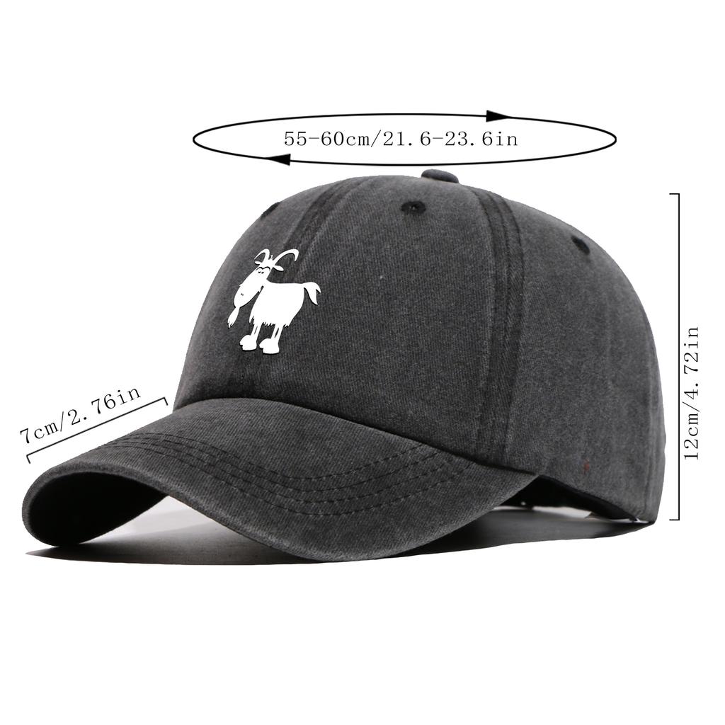 Simple Style Goat Print Truck Hat Is Comfortable, Breathable, Fashionable and Beautiful