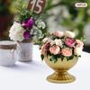10 шт. Мини-вазы для цветов золотого цвета, высотой 6,7 см, Яркие золотые металлические вазы для центральных композиций стола, Маленькие горшки для цветочных композиций