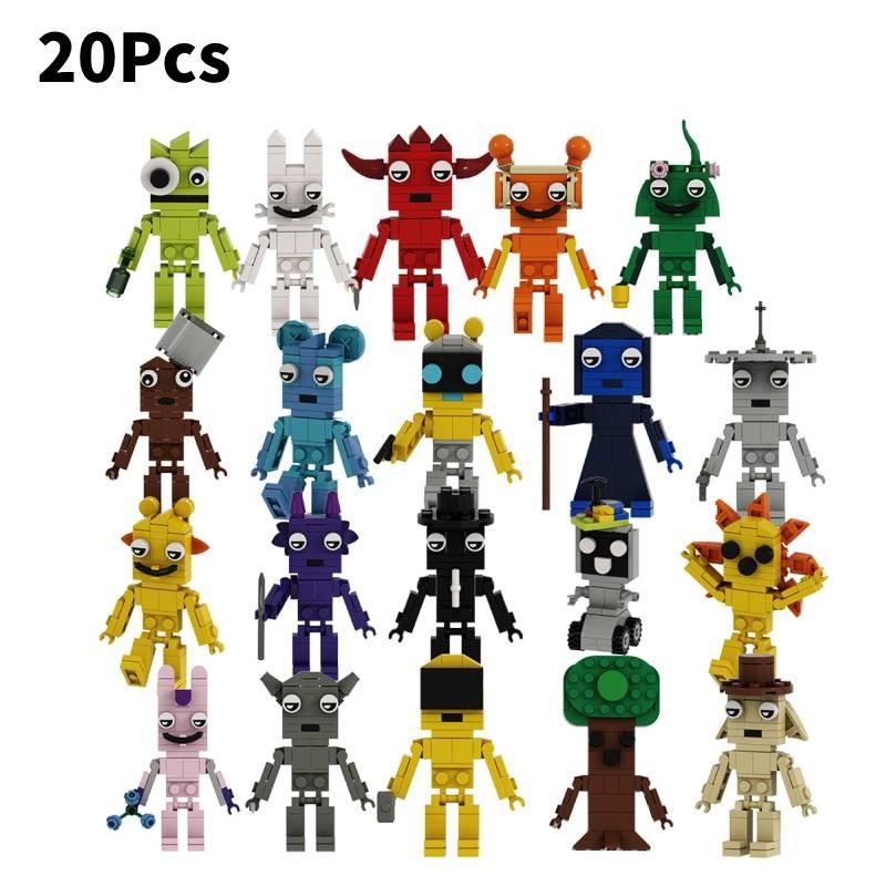 Building Sprunki Game Block Toys Model Cartoon Children Puzzle Figure Dolls