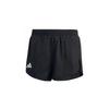 Comfortable Woven Elastic Logo Print Casual Shorts Women Bottoms Black IN8707