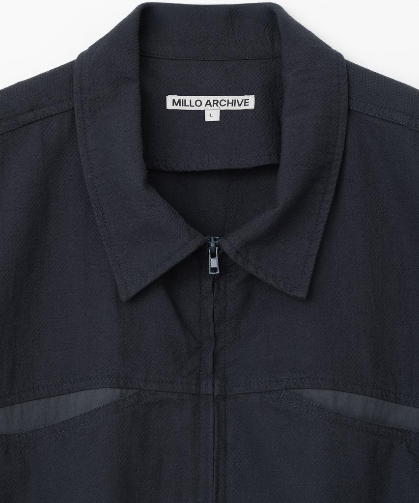 MILLO ARCHIVE League Zip-Up Shirt [Navy]