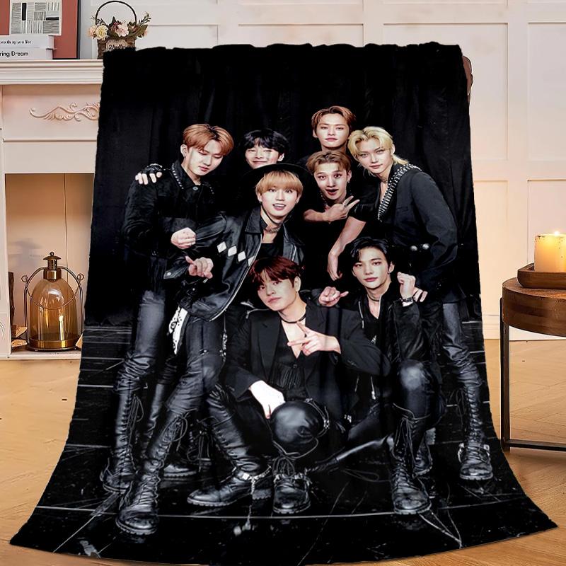 1PC Kpop Stray Flannel Blanket Gift, Suitable for Both Men And Women, Soft Ideal for Beds And Sofa, Birthday Or Christmas Gift