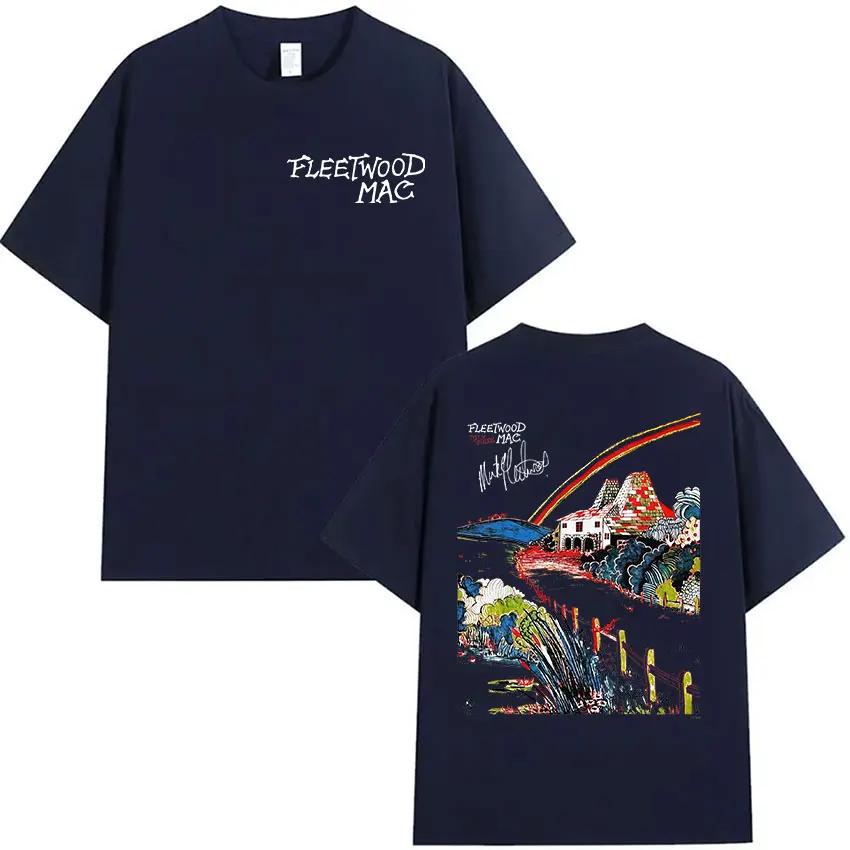 Rock Band Fleetwood Mac Tour 2026 Merch T Shirts Unisex Women Harajuku Fashion Retro Tshirt 100 Cotton Oversized Tees Streetwear