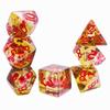 Набор из 7 многогранных кубиков Золотой Череп Акриловые Мультикубики D6 D4 D8 D10 D12 D20 Кубики Для Ролевых Игр РПГ