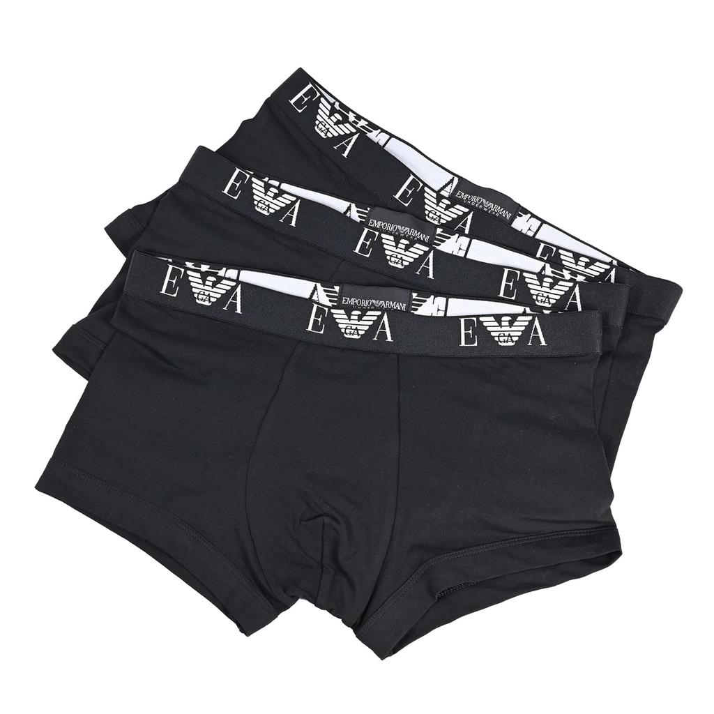 Emporio Armani Men's Boxer Briefs, 3-Pack, Black, Size Small, 111357 CC715 21320 [Parallel Import]