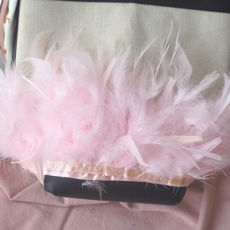 Long Turkey Fur Feather Cloth Strips Fire Edge Stage Performance Clothing Accessories Skirt Diy Decorative Materials