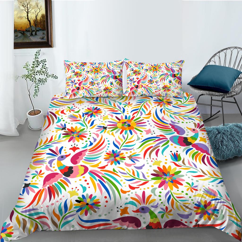 Постельное белье с 3D-принтом птицы, односпальная двуспальная кровать, полноразмерная наволочка с животным принтом и пододеяльник, 2 или 3 удобных моющихся украшения для дома