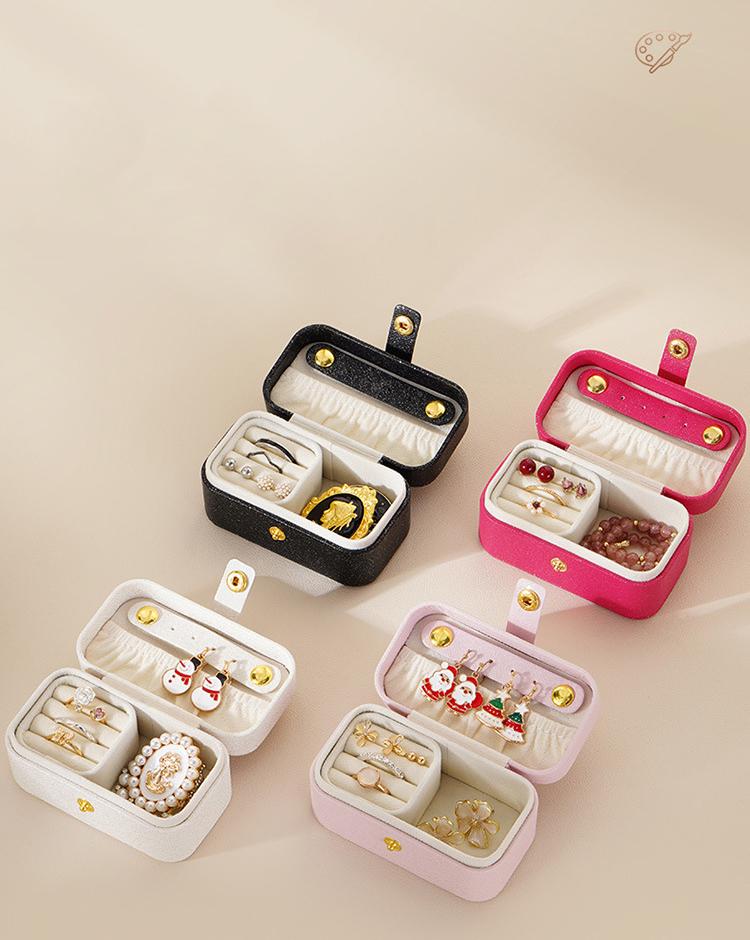 Новая мини-портативная шкатулка для драгоценностей для путешествий, ожерелье, серьги, кольца для хранения, высококачественная искусственная кожа, женский органайзер для ювелирных изделий, чехол Joyero