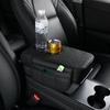 Universal Car Armrest Pad with Cup Holder & Storage Box