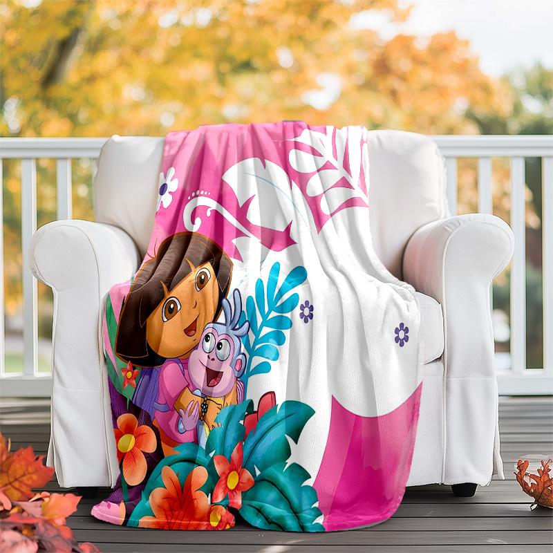 D-Doras The Explorer1 printed throw blanket—lightweight,soft,warm;versatile blanket for all seasons—perfect as &air-conditioning throw,nap blanket
