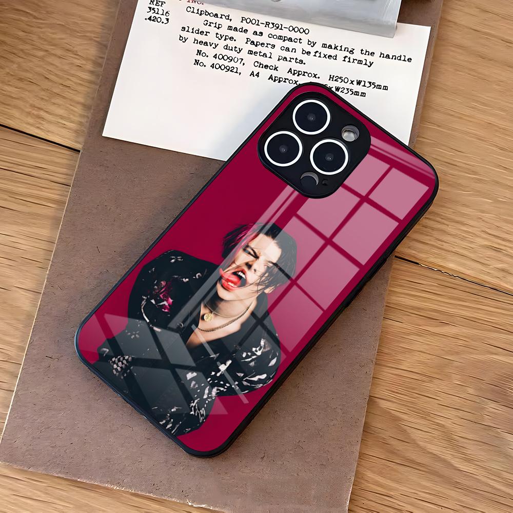 Y-Yungblud Hot Singer Phone Case For IPhone 17 Air 16 E Pro Max 15 14 13 Mini 12 Pro 11 Max Plus Black Glass Cover