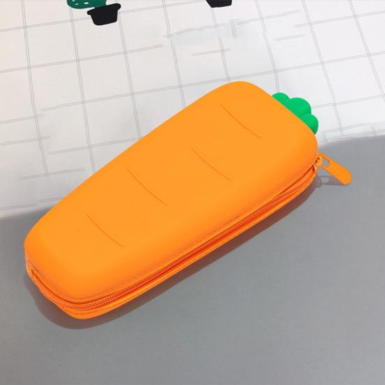 Пенал Очаровательный силиконовый пенал в форме фруктов и овощей, гладкая сумка для хранения ручек на молнии для школы