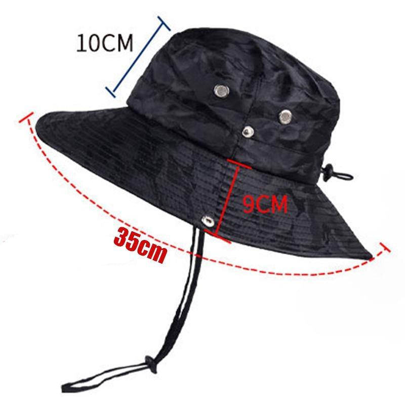 Men's Sun Cap Breathable Quick Dry Bucket Hats Sun Protection Anti-UV Fishing Camping Camouflage Fisherman Hat
