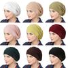 Women Hat Solid Color Pile Design Turban Hat Lightweight Breathable