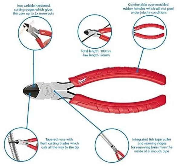 MILWAUKEE Nipper Pliers 7-inch