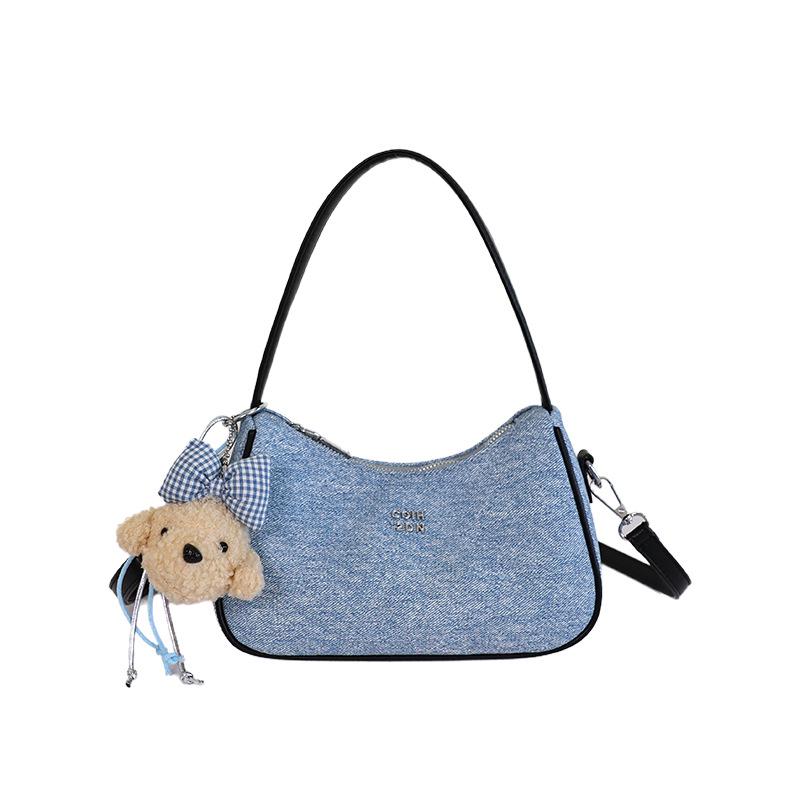 Chic Color Block Underarm Bag: Personalized Single Shoulder & Crossbody Handbag for Casual Wear