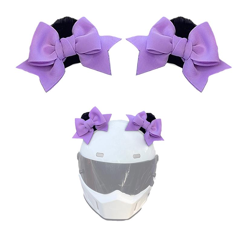 2 шт. украшения для шлема мотоцикла бабочка узел уши для езды на лыжах шлем наклейка декор косплей стилизация аксессуары