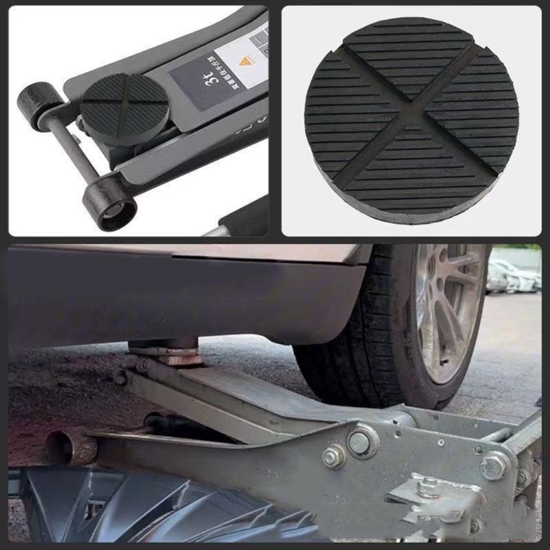 Car Reinforced Rubber Jacking Lift Pad For Secure Vehicle Elevations In Professional Repairs Compact Design Easy Storage