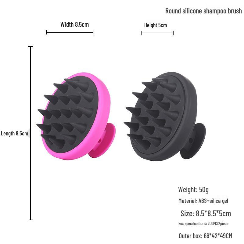 Женская силиконовая массажная щетка для кожи головы для влажного и сухого использования - Расческа для мытья волос