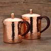 350ML/550ML Moscow Mule Mug Hammered Cups Heavy Pure Copper Rose Gold Handcrafted Pure Solid Copper Mugs