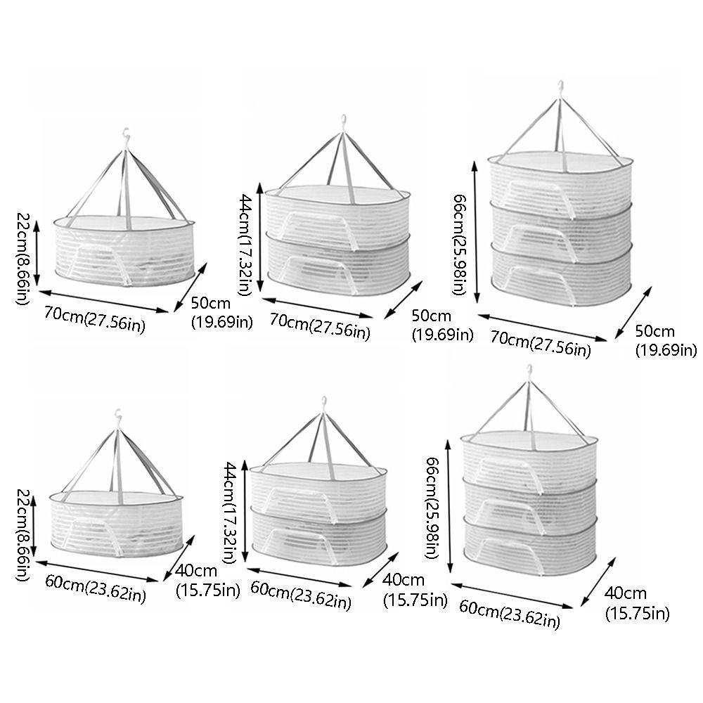 Foldable Dried Vegetable Net Portable Multi-layer Drying Net Clothes Hanging Dryer Food Drying