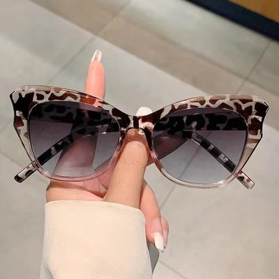 Солнцезащитные очки Cat Eye Vintage, женские брендовые дизайнерские модные градиентные солнцезащитные очки, женские ретро-зеркальные очки для улицы, солнцезащитные очки UV400