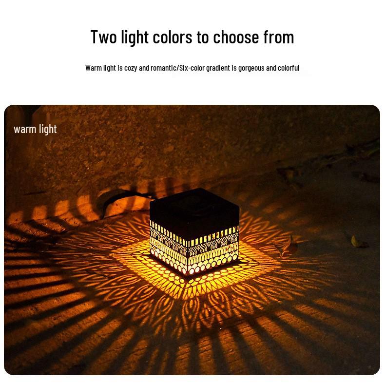 Уличный солнечный влагозащищенный кованый проекционный светильник: Садовый настенный и заборный атмосферный светильник