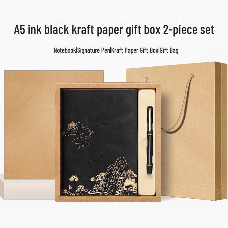 Подарочный набор из блокнотов формата А5 «Культура и творчество» — сувенир в китайском стиле с индивидуальным логотипом