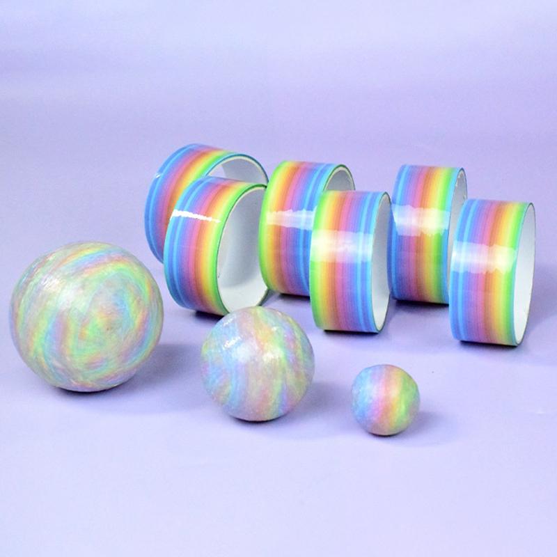 Шариковая лента Липкие ленты Цветной декомпрессионный клей Катающиеся самодельные забавные игрушки Цветные шарики Изготовление красочных маскирующих игрушек Клей
