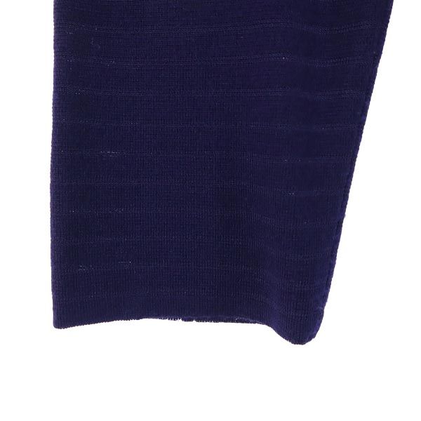 Yves Saint Laurent Сделано в Японии Шерстяная смесь в полоску Кардиган из трикотажа с V-образным вырезом и длинным рукавом Женский Б/у