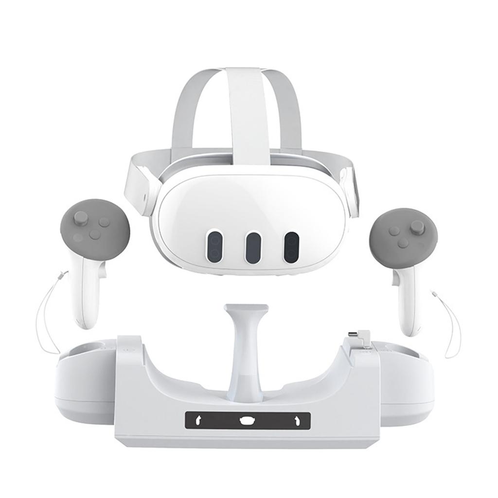 Зарядная док-станция для VR-гарнитуры, настенная зарядная станция со светодиодной подсветкой. Забудьте о низком заряде батареи для MetaQuest 3.