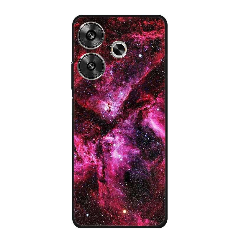 Phone Case For Xiaomi Poco M6 4G Back Cover Case Shockproof Black Silicone Soft Funda For Poco M6 Case PocoM6 M 6 6.79" Coque