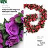 2.4m Length Artificial Rose Vine Green Leaves Included Rose Flower Vine  Wall Arch Compatible