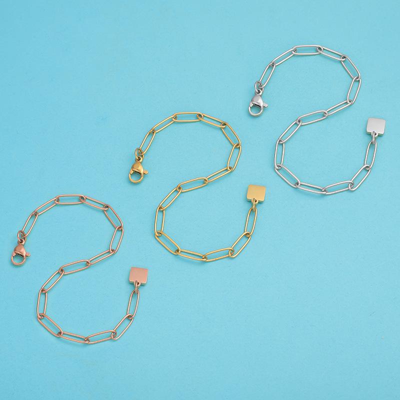 Браслет-скрепка из титановой золотой цепочки: Украшения своими руками в стиле хип-хоп для женщин