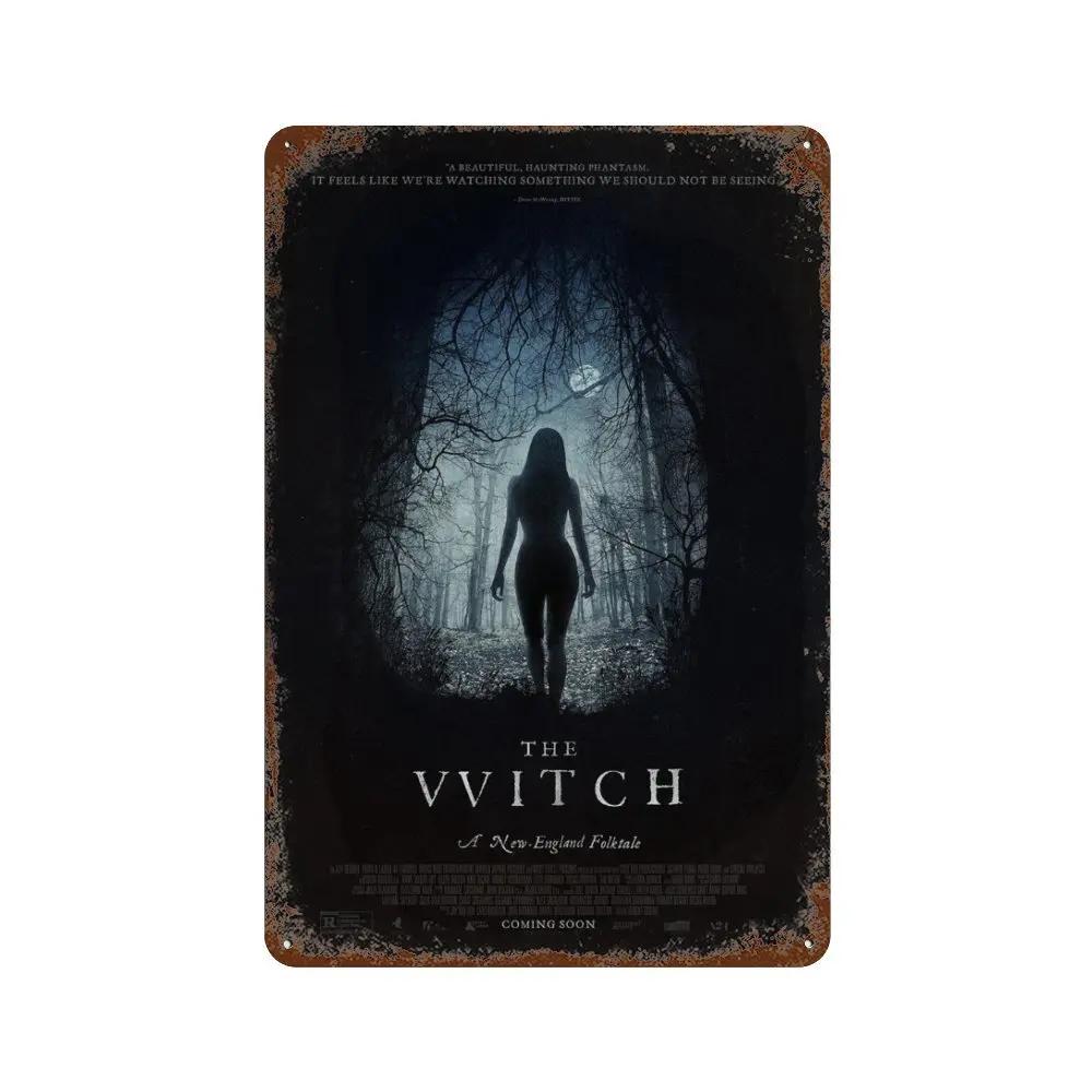 Классический постер фильма ужасов Ржавая металлическая жестяная табличка Ретро декоративная тарелка Бар Мужская пещера Гараж Клуб Металлическая вывеска Настенное украшение