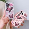 For iPhone 16 15 14 13 12 Samsung S24 S23 S22 A06 A13 A14 A15 A16 A55 Redmi Note 13 12 Cartoon Colorful Butterfly Soft Silicone Wave Edge Phone Case
