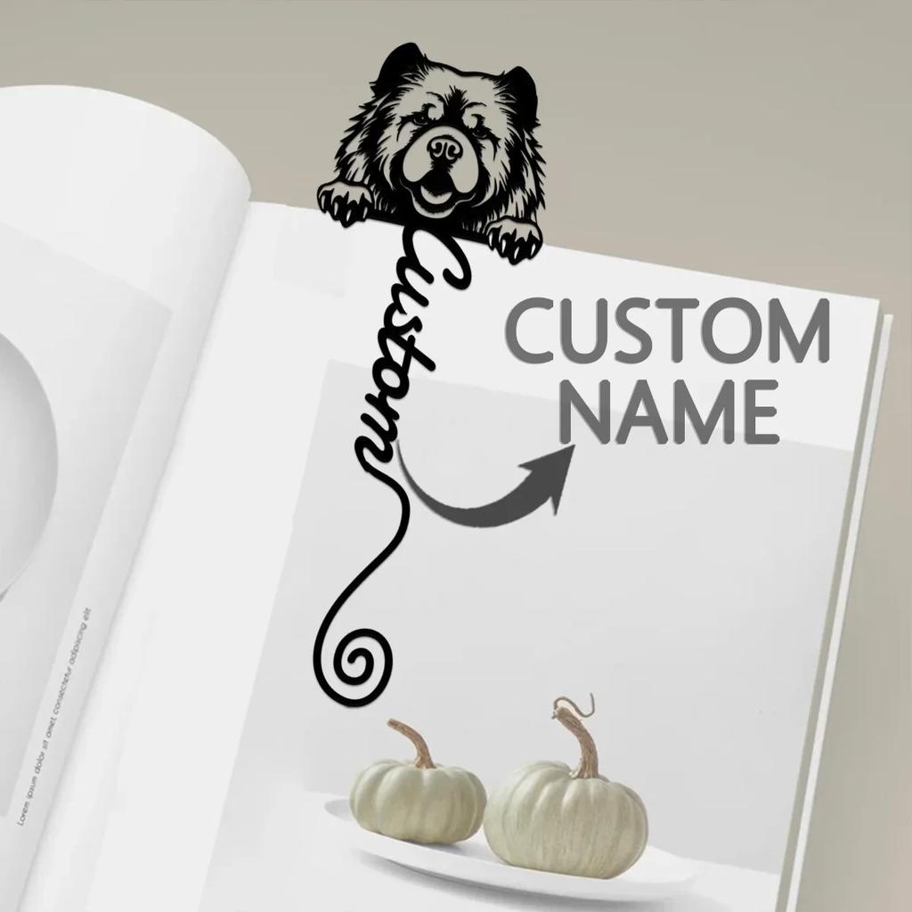 Vintage Metal Bookmark, Chow Chow Dog Lover Gift, Back to School Accessory, Teacher Appreciation Present, Unique Reading Page Marker