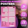 Подарок для пары Скретч-постер Забавная любовная игра Скретч-постер 100 вещей на вечер свиданий Скретч-постер для свиданий пары