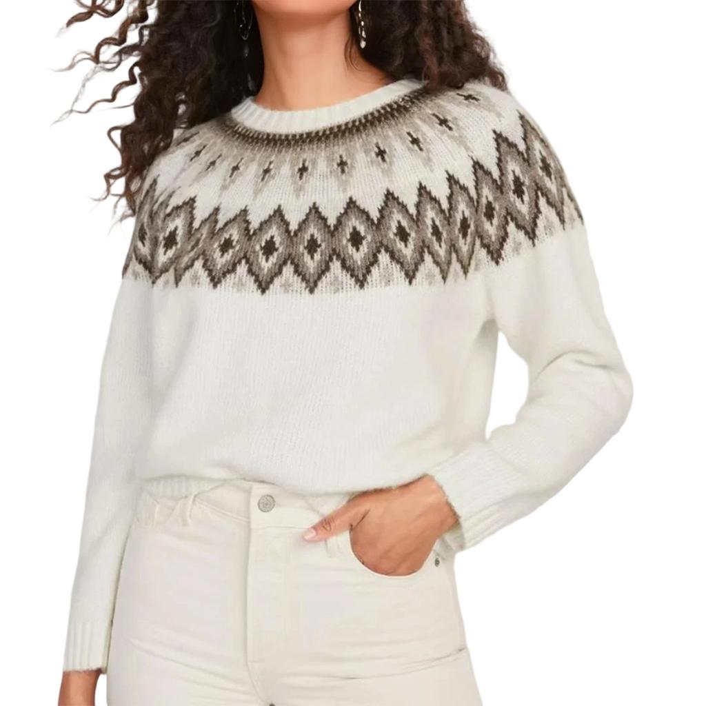 Женский модный свитер с круглым вырезом, свободный, с длинным рукавом, вязаный топ