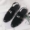 New Trend Men Sandals 2025 Summer Breathable Leather Casual Sandals Flats Lightweight Sandals Business Shoes for Men
