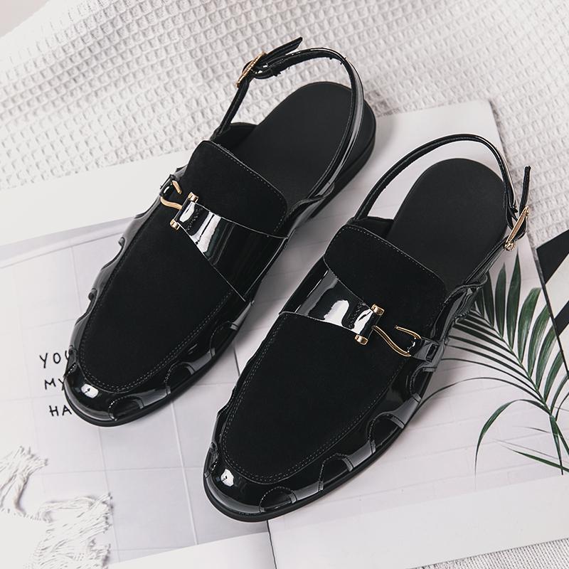 Fashion New Trend Men Sandals 2025 Summer Breathable Leather Casual Sandals Fashion Flats Lightweight Sandals Business Shoes for Men