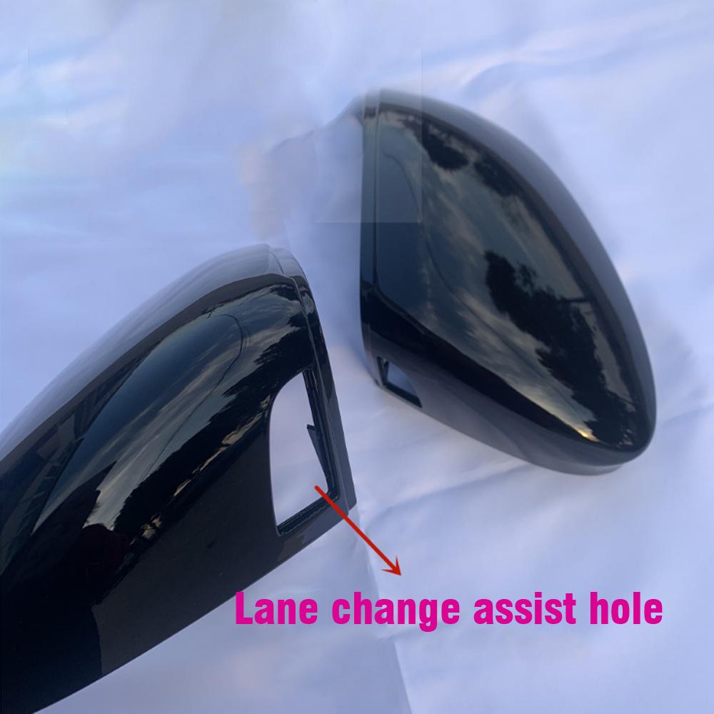 For VW Golf 8 MK8 2020 2025 2025 Mirror Covers Caps RearView Mirror Case Cover Carbon Look Bright Black Covers