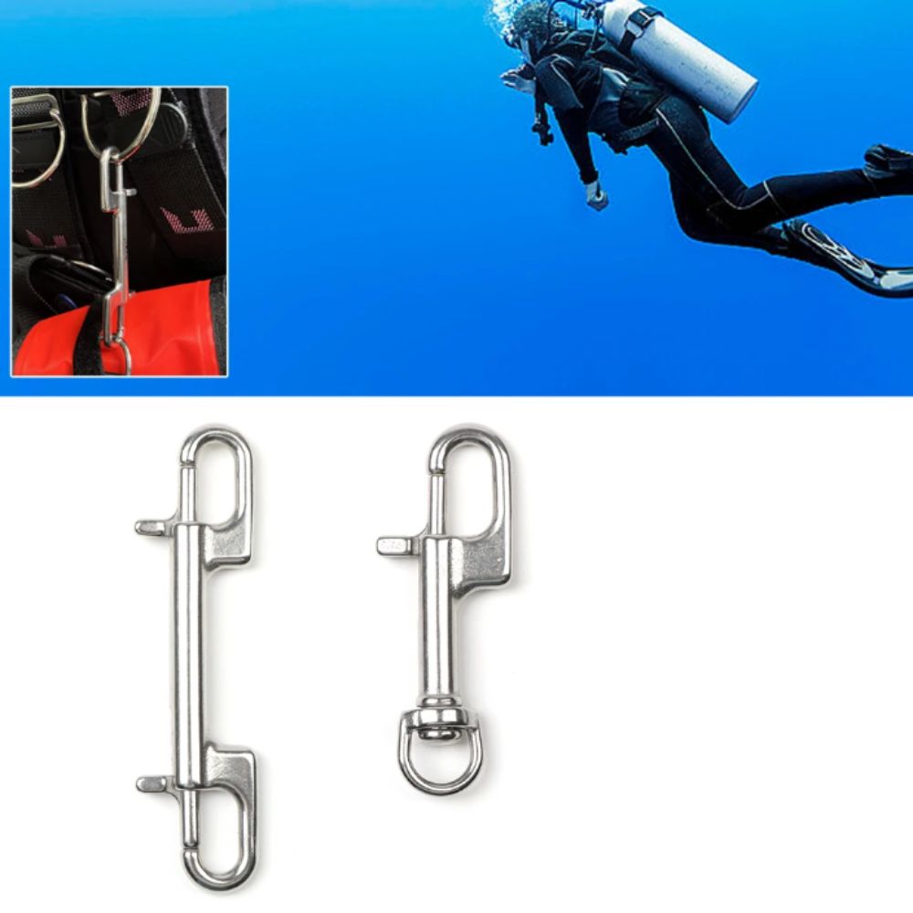 316 Stainless Steel Bolt Snap Double Head Swivel Eye Double Ended Hook 80MM Size 100MM Size D Ring Snap Water Sport