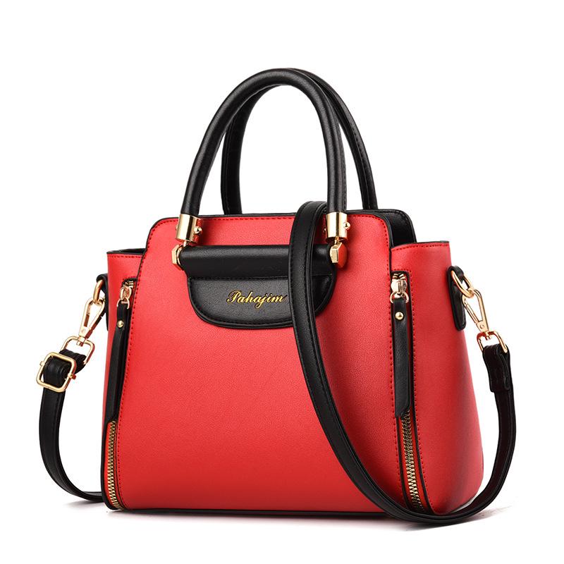 New Fashion 2025 Women's Color Block Handbag – Large Capacity, High Elasticity, Foldable Shoulder Crossbody Bag