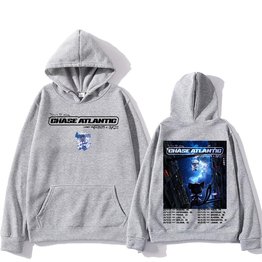 Толстовки Chase Atlantic Lost in Europe and UK Tour с капюшоном Унисекс Поп-свитшот Y2K High Street Пуловеры Новый дизайн Одежда с принтом