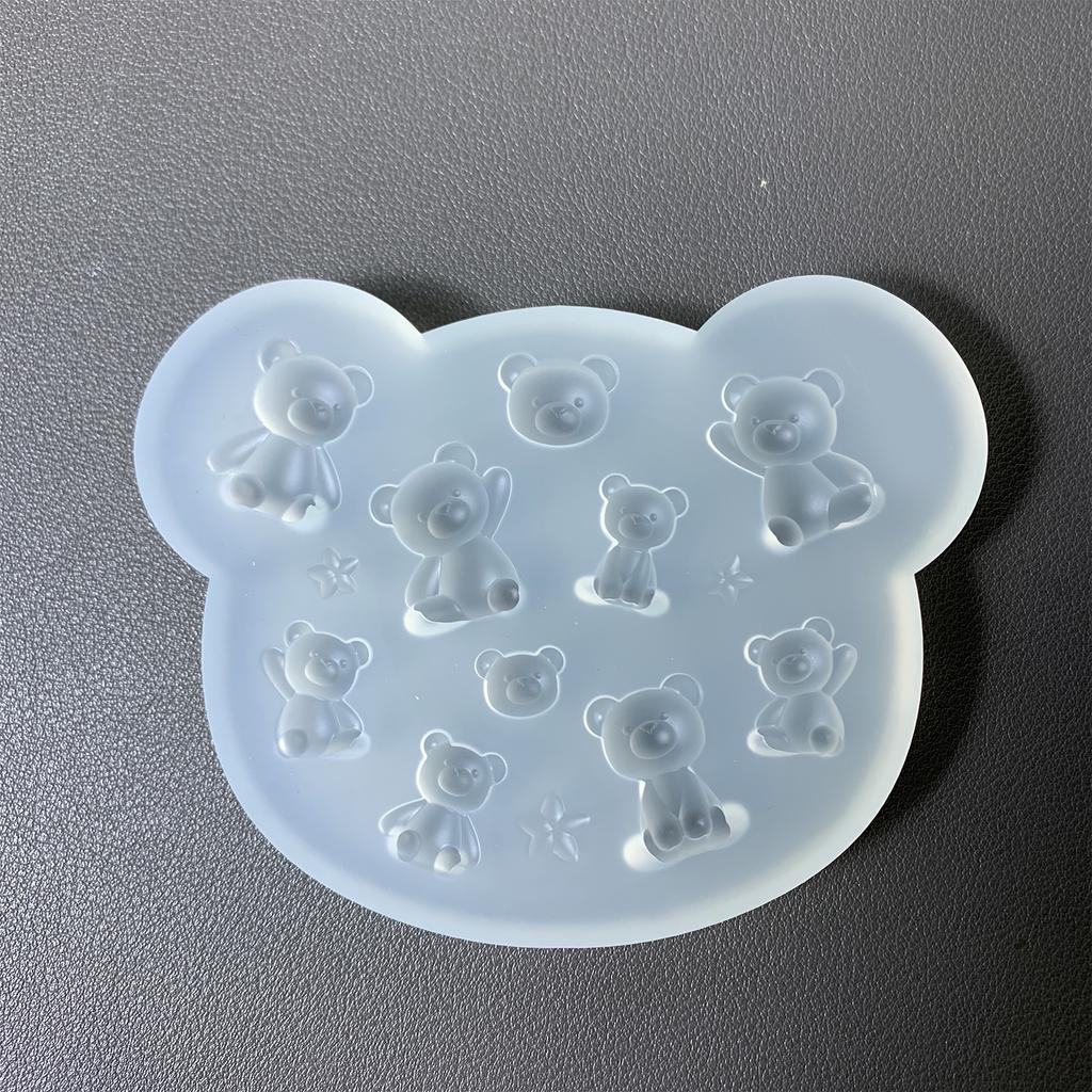 Practical Silicone Small Bear Accessories Mould Unique Epoxy Resin Jewelry Making Molds for Crafting Enthusiasts