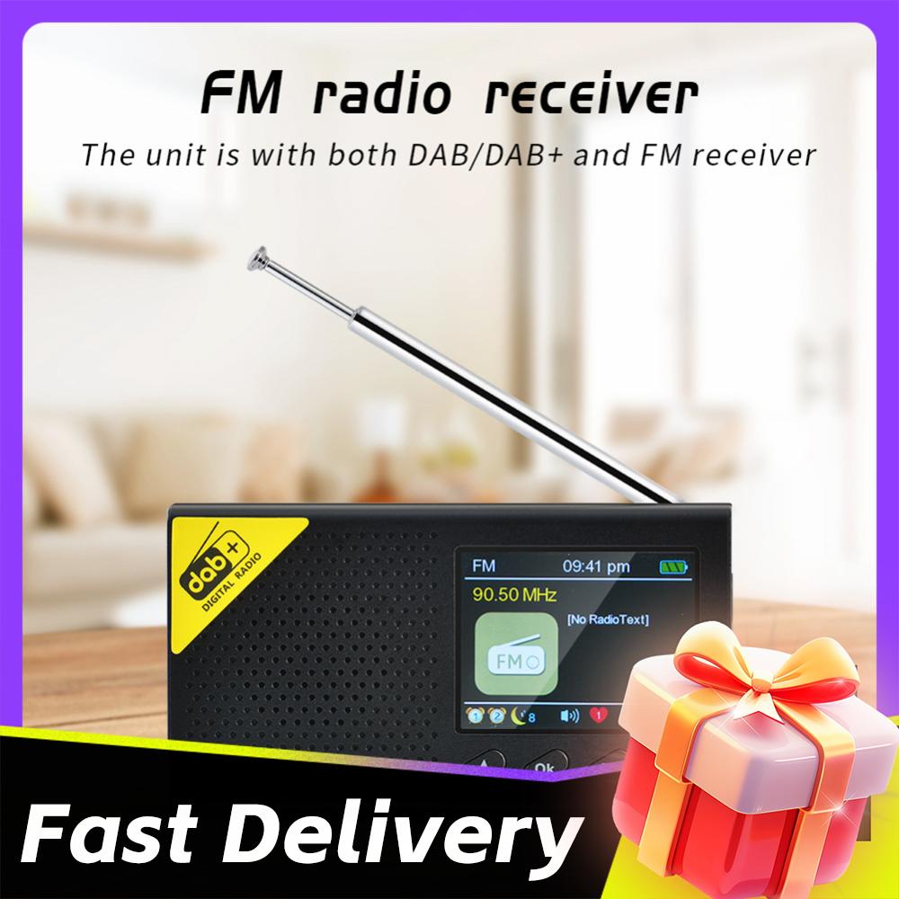 2,4-дюймовый цветной ЖК-экран Цифровое радио DAB FM Беспроводной Bluetooth 5.0 Многофункциональный портативный домашний радиоприемник для офиса