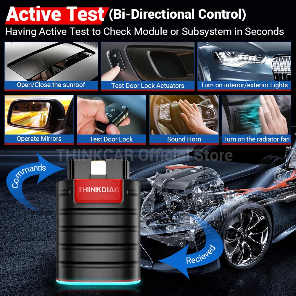 THINKCAR Thinkdiag Диагностические инструменты для всех систем автомобиля 16 сбросов Кодирование ЭБУ 1 год бесплатно Сканер OBD2 Читатель кодов V1.23.004