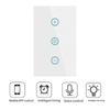 Tuya WiFi Smart Dimmer Switch US Smart Glass Panel Wall Touch Switch Smart Life APP Control Works with Home